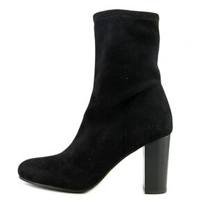 Vince‎ camuto black microsuede stretch heel booties size 9